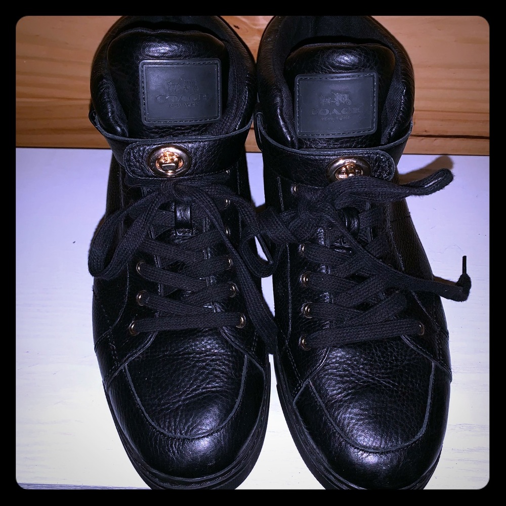 SZ 10 Coach Ryderson Leather Sneakers EUC